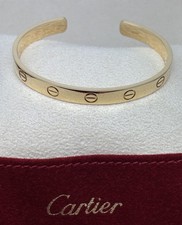 Cartier Love Bracelet Bangle Cuff Size 16 18ct Yellow Gold Papers Ladies