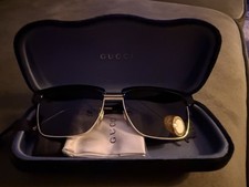GUCCI GG0603S 001 Black Grey Square Men's Sunglasses 56 mm