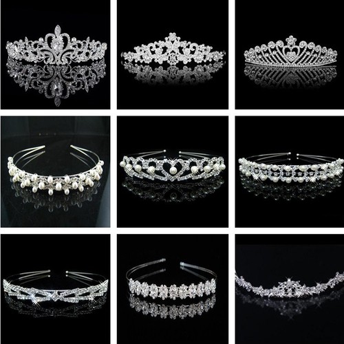 Silver bridal veil tiara - bridal,