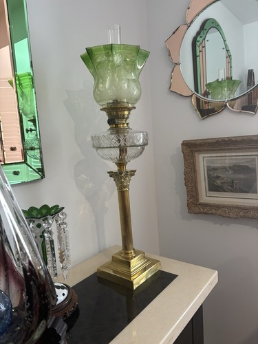 Victorian oil lamp - victorian,