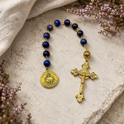 Lapis sacred heart pocket - lapis,