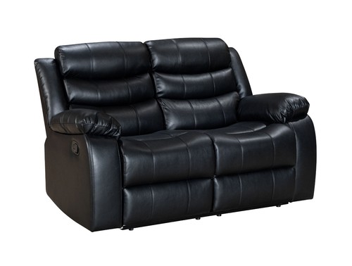 Roma recliner sofa black grey - sofa,