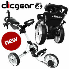 Clicgear 4.0 Golf Push Trolley Cart White Umbrella + Drinks Holder - NEW! 2024