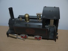 Mamod live steam locomotive, unusual black factory built model from the 1980's