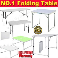 NEW FOLDING CAMPING TABLE ALUMINIUM PICNIC PORTABLE ADJUSTABLE PARTY BBQ OUTDOOR