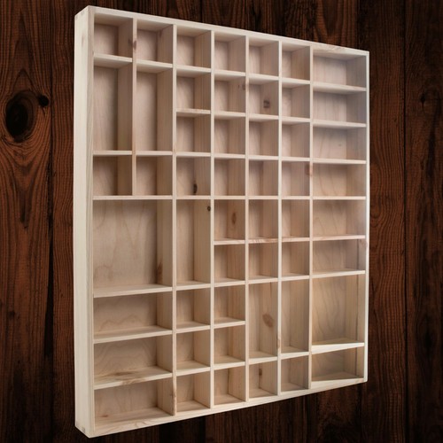 Large wooden display cabinet - wooden,