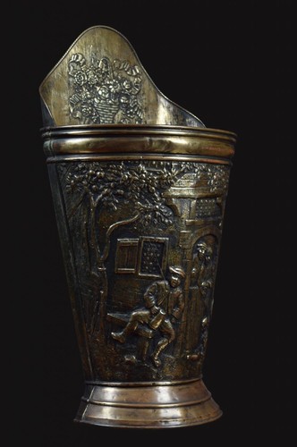 Embossed brass stick stand - brass, |
