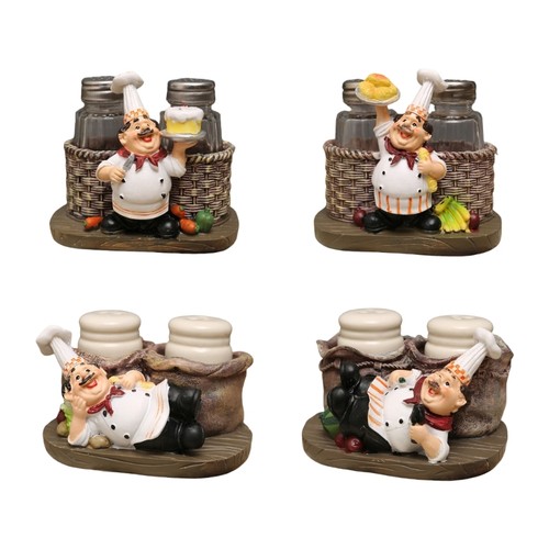 Chefs statue salt peppers - chefs,