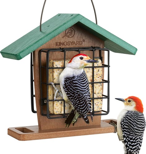 Recycled plastic double suet - recycled,