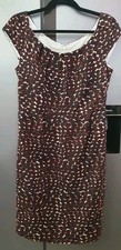 Carmen Marc Valvo Spotty Pencil Dress UK8 EU36 US4 Smart Elegant Textured Lined