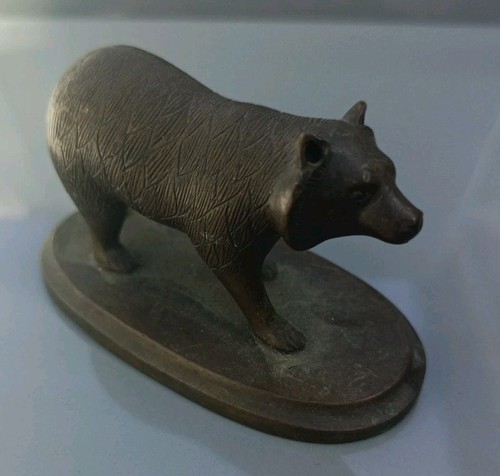 Vintage solid brass bear - vintage,