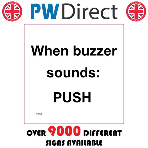 Sign when buzzer - sign,