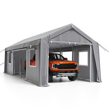 Carport Sidewall 1020-1320-200G-Gray Two Sides Gray 10'x 20'/ 13'x 20' - 200G
