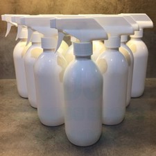 5x 500ml Empty Plastic Trigger Bottle Car Cleaning Hand Spray Garden White Pet