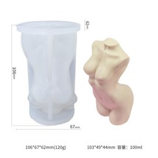 3D Woman Body Art Silicone Mold for Candle,Plaster,Chocolate, Soap Mold 10349150