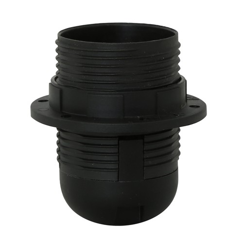 Black plastic e27 - black,
