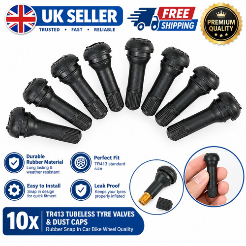 10x tr413 tubeless tyre valves - 10x,