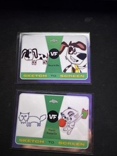 2025 VEEFRIENDS TOPPSCHROME SKETCH TO SCREEN PERFECT PERSIAN CAT & DIALED IN DOG