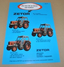 1979 Zetor 4911 6911 5911 Tractor Specification Brochure Prospekt DK
