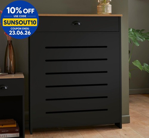 Black radiator cover - cover, cabinet