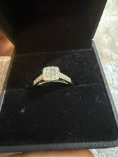 H. Samuel  White Gold Diamond Ring size Q 