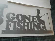 GONE FISHING VINYL DECAL - CAR