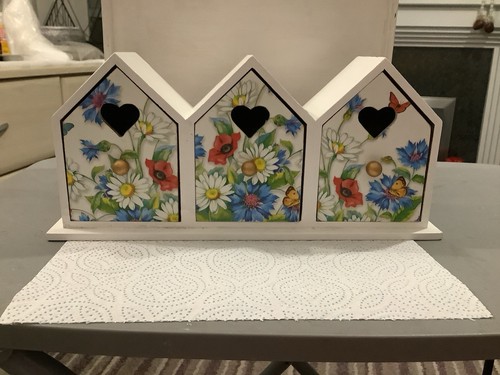 Decoupaged wooden draw - decoupaged,