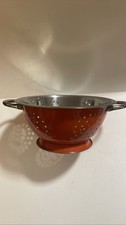 Red Enamel Colander Strainer