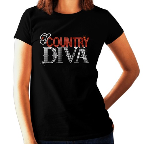 Country diva rhinestone ladies - diva,