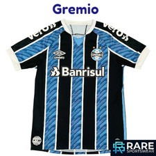 AUTHENTIC GREMIO (BRAZIL) 2020-21 HOME FOOTBALL SHIRT MEDIUM ADULT UMBRO (VGOOD)