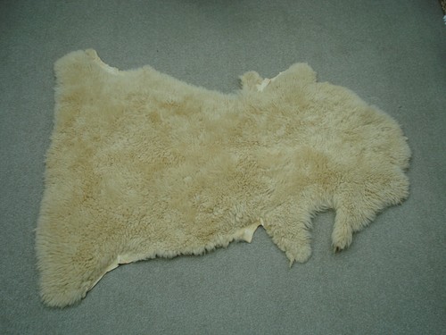 Vintage sheepskin rug 41 - vintage, 41"