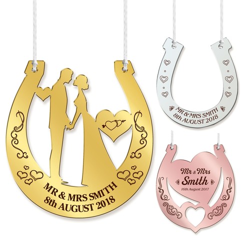 Personalised wedding horseshoe - personalised,