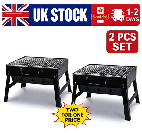 2pcs folding charcoal bbq - folding,