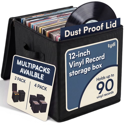 Vinyl record storage box - record,