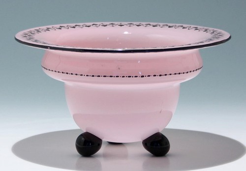 Loetz bowl with - , solder