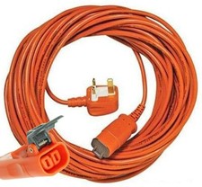 FLYMO Lawnmower Power Cable 15 Metre Mains FLEX LEAD With PLUG 15m Grass Trimmer