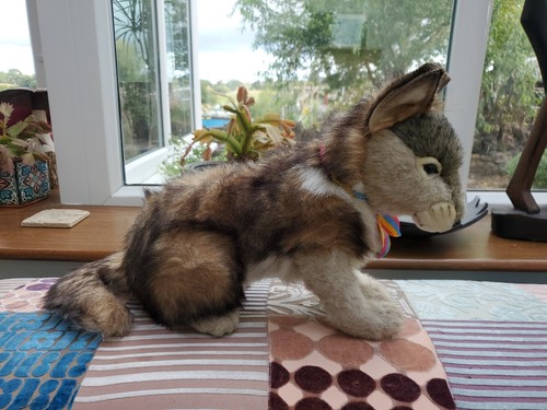Hansa sitting wolf cub - sitting, plush