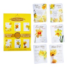 PACK OF 12 FAMILY FRIENDS HAPPY EASTER CARDS ASSORTED TRADITIONAL DESIGNS 