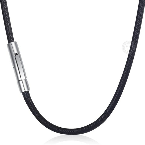 Black braided pu leather - black,