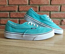Vans Classic Low Top Women's Canvas Skate Shoes TC7H | Teal & White | Size UK 4