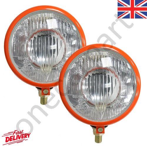 Pair inch orange headlamps - inch,