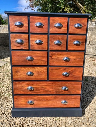Solid heavy oak apothecary - solid,