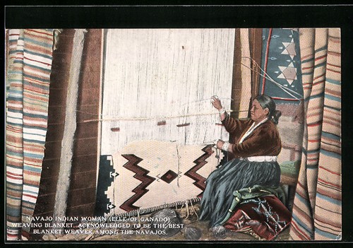 Navajo indian woman - indian, weaving