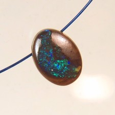 4.5c AUSTRALIAN BOULDER OPAL TIGER TAIL STERLING SILVER NECKLACE OCA18673