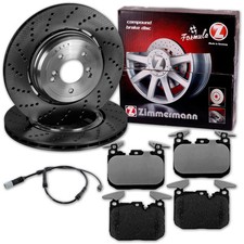 Zimmermann Front Brake Discs + Pads Fits BMW M2 F87 M3 F80 M4 F82 F83