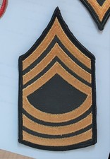 US Army MSGT E-8 Master Sergeant rank insignia patch Cold War