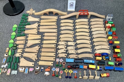Wooden railway mixed - bundle, 65