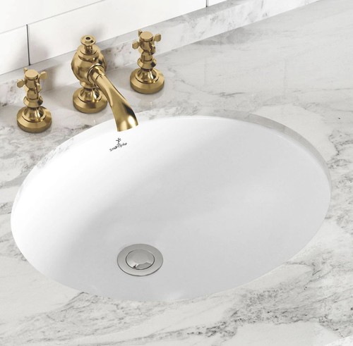 Undermount bathroom sink - bathroom, oval