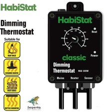 Habistat Dimming Thermostat 600W Black Classic Range Reptile Dimmer Stat