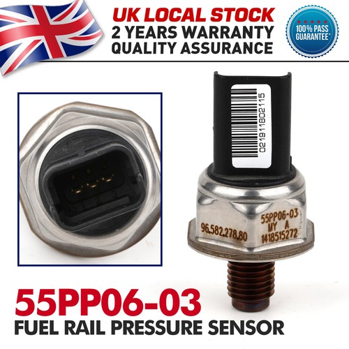 Fuel rail pressure sensor - rail, for